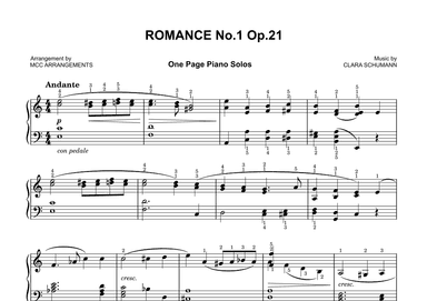 Romance No.1 Op.21 (arr. MCC Arrangements)