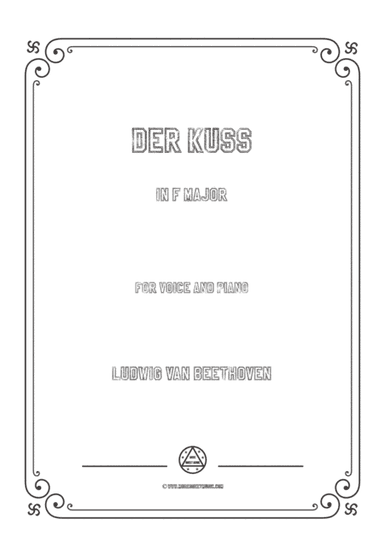 Beethoven-Der Kuss in F Major,for voice and piano (arr. MSM)