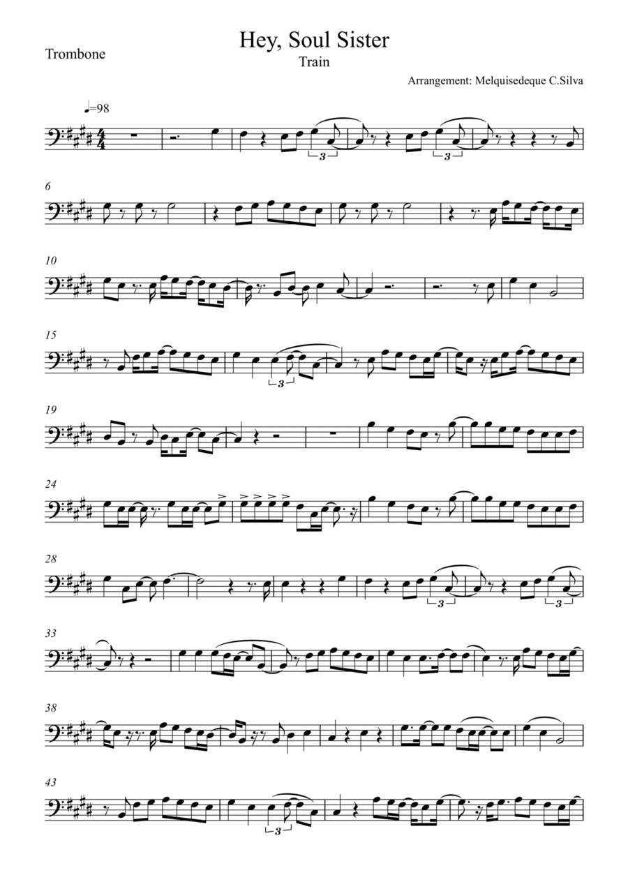 Hey, Soul Sister (arr. Melquisedeque C.Silva)