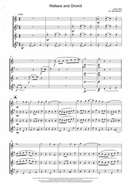 Wallace And Gromit Theme (arr. Nick Beston)
