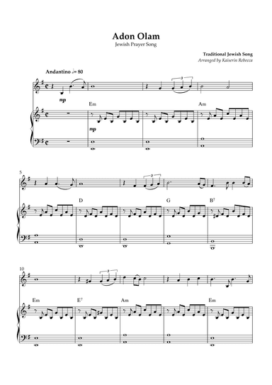 Adon Olam (Eternal Master) (arr. Kaiserin Rebecca)