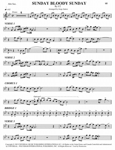 Sunday Bloody Sunday (arr. Jorge Juárez)