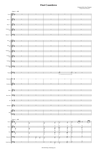Final Countdown (arr. Michael Hankinson)