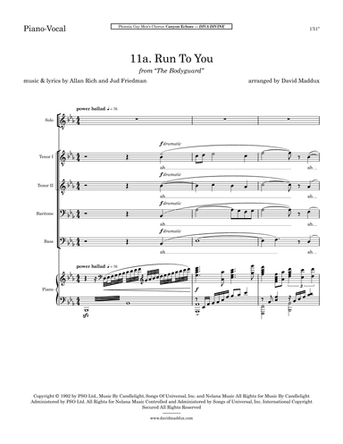 Run To You (arr. David Maddux)