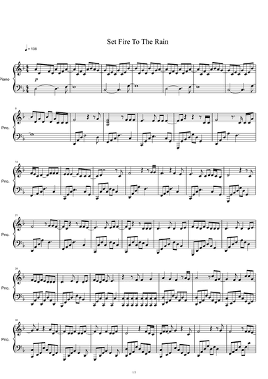 Set Fire To The Rain (arr. Adele Adkins)