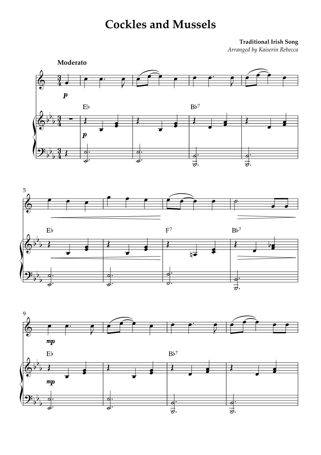 Cockles and Mussels (arr. Kaiserin Rebecca)