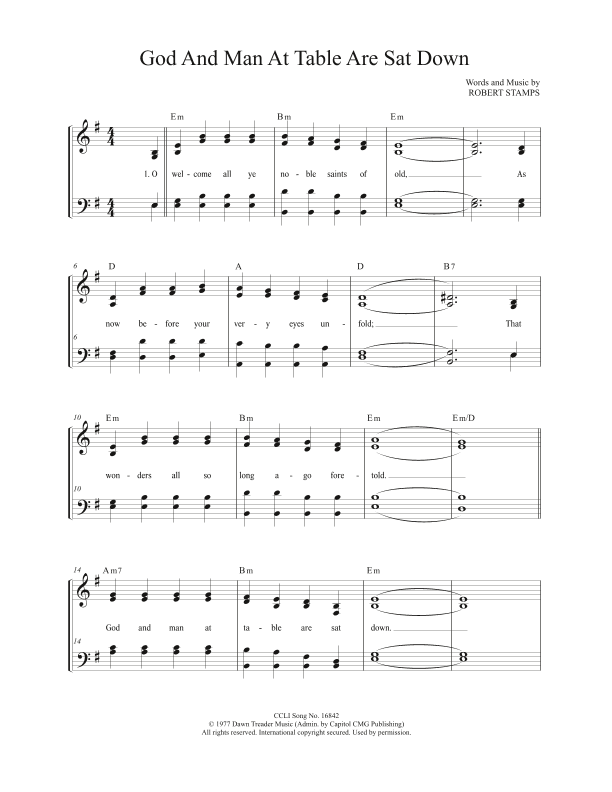 God And Man At Table Are Sat Down