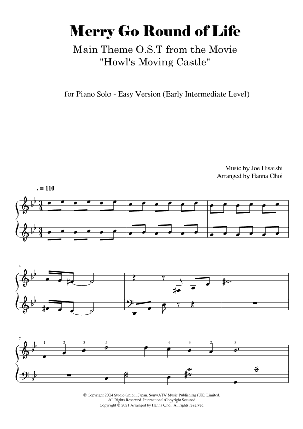 Howl's Moving Castle (arr. Hanna Choi)
