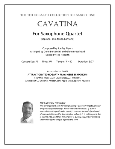 Cavatina (arr. Gene Bertoncini and Glenn Broadhead)