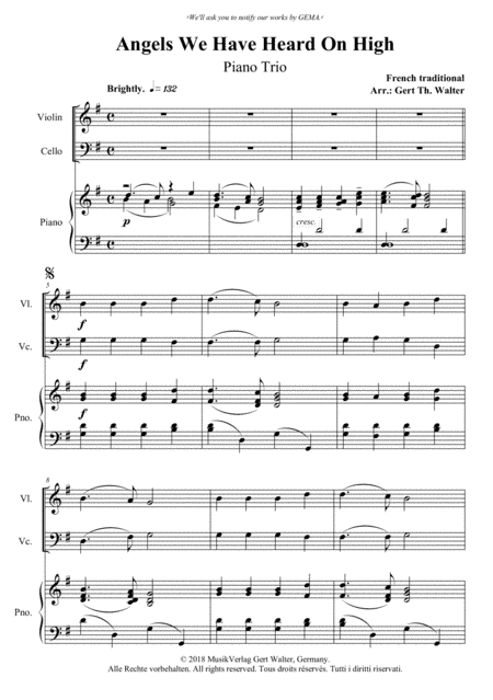 Angels We Have Heard On High (arr. Gert Th. Walter)