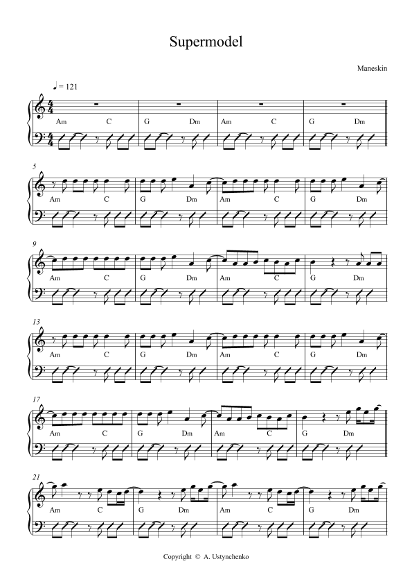 Supermodel (arr. Alina Ustynchenko)