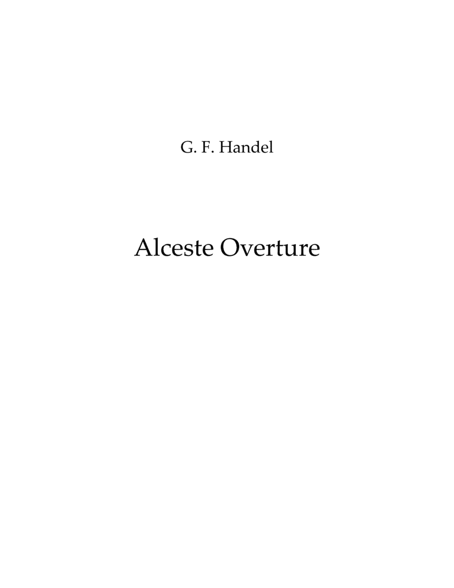 Alceste Overture (arr. Nick Lacanski)