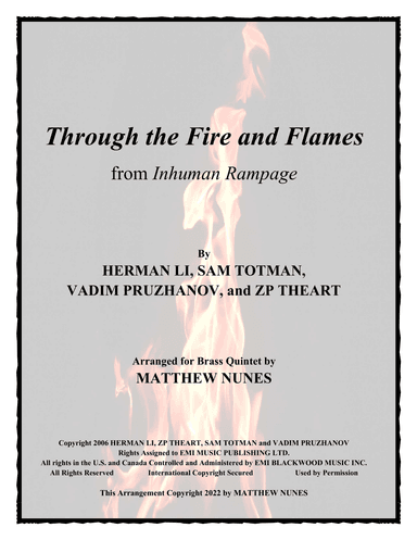 Through The Fire And Flames (arr. Matthew Nunes)