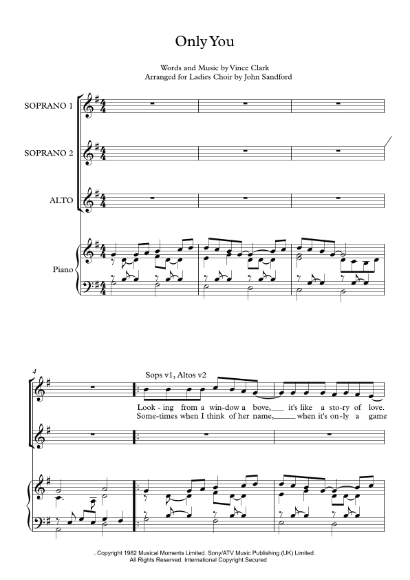 Only You (arr. John Sandford)