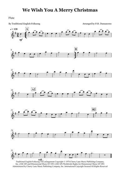 We Wish You A Merry Christmas (arr. P.H. Damasceno)