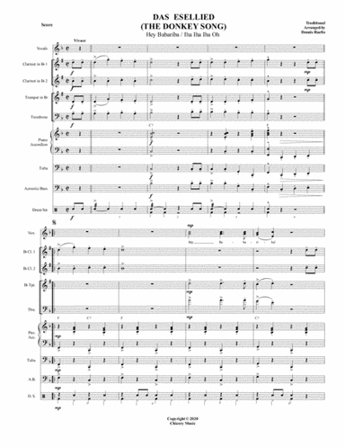 DAS ESELLIED (THE DONKEY SONG) - German Band - Oktoberfest (arr. Dennis Ruello)