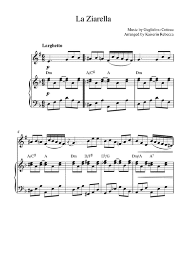 La Ziarella (Bb trumpet solo and piano accompaniment) (arr. Kaiserin Rebecca)