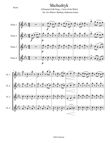 Shchedyk (Carol of the Bells) (arr. Barbara Anderson-Jones)