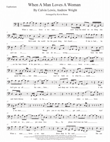 When A Man Loves A Woman (arr. Kevin Busse)