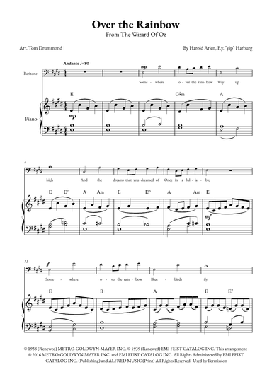Over The Rainbow (arr. Tom Drummond)