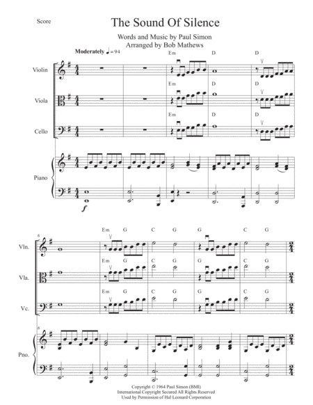 The Sound Of Silence (arr. Bob Mathews)