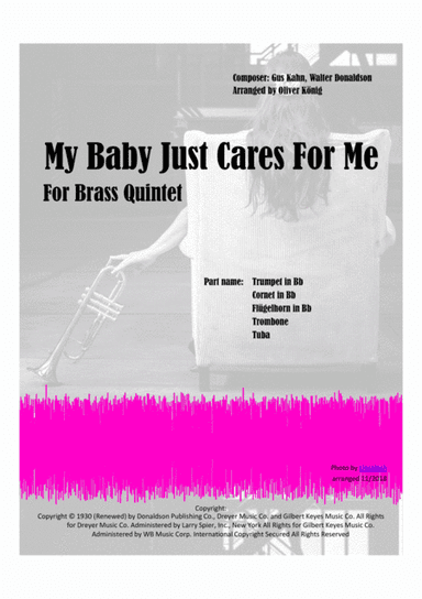 My Baby Just Cares For Me (arr. Oliver König)