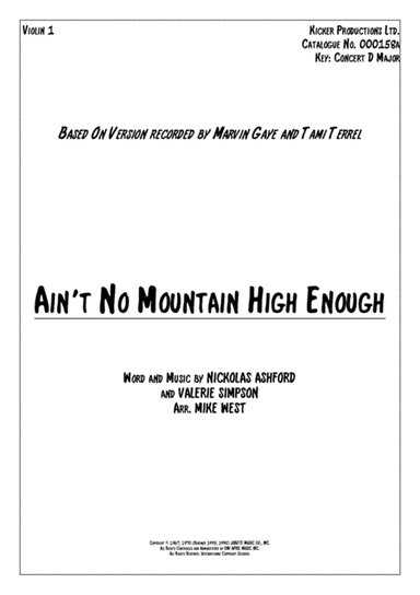 Ain't No Mountain High Enough (arr. Mike West)