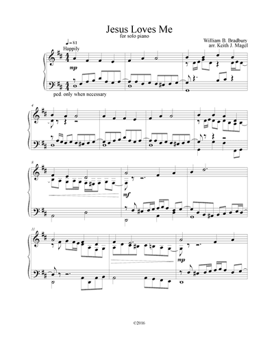 Jesus Loves Me (arr. Keith James)