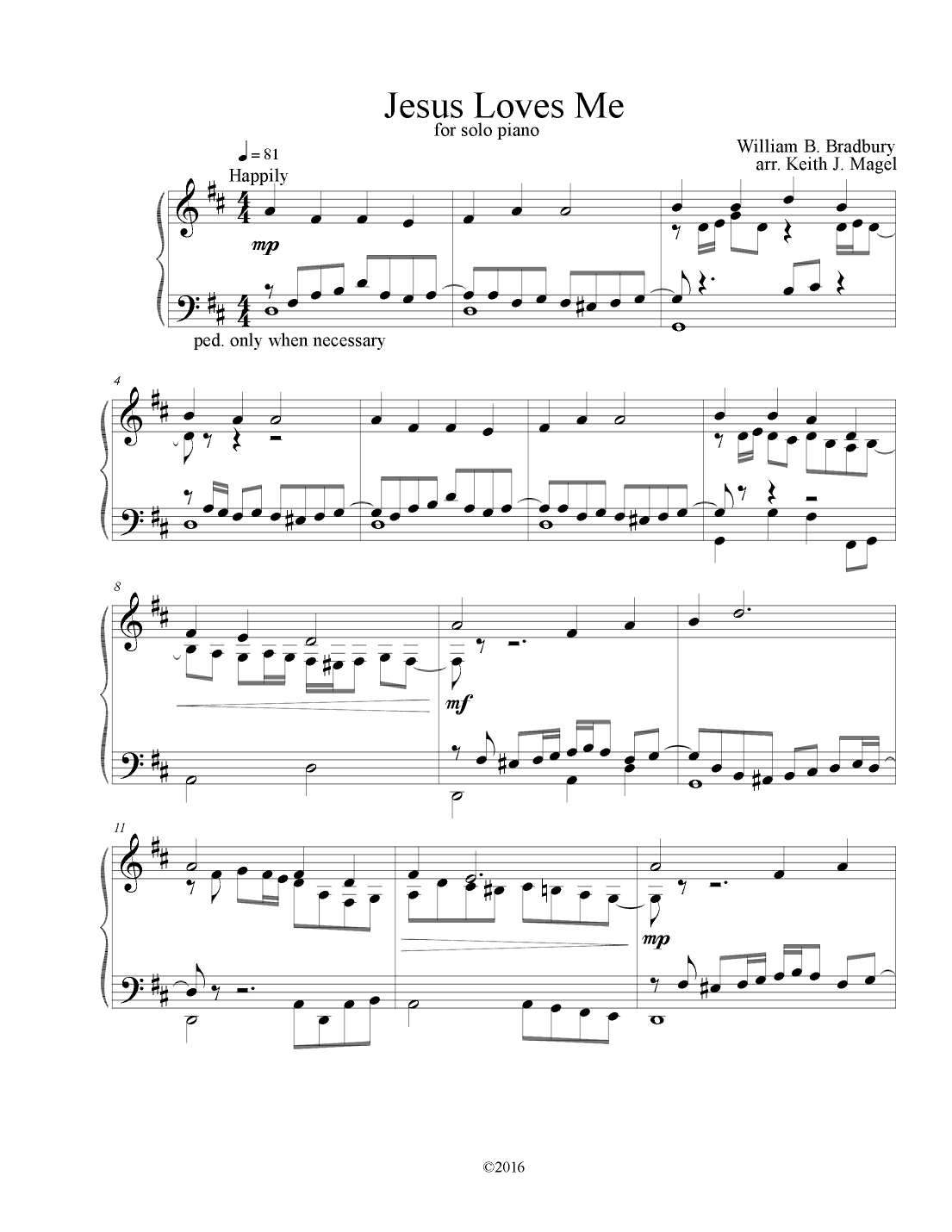 Jesus Loves Me (arr. Keith James)