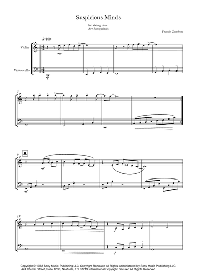 Suspicious Minds (arr. Junqueira's)