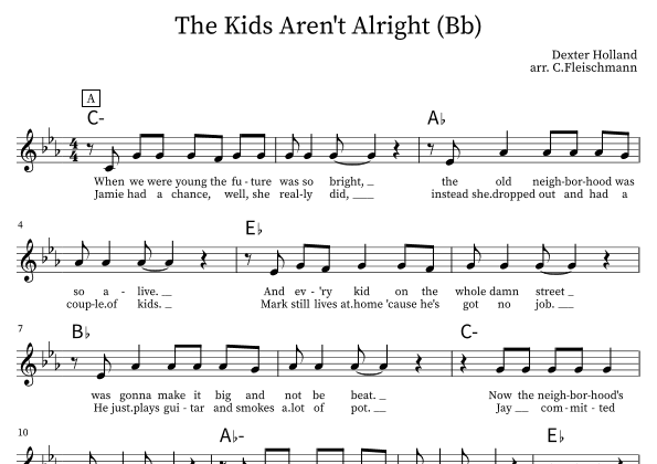 The Kids Aren't Alright (arr. Christoph Fleischmann)