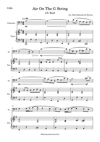 Air On The G String (arr. Fabio Eduardo de Oliveira)