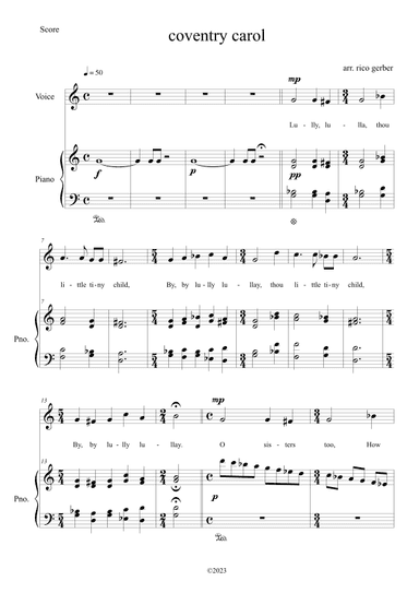 Coventry Carol (arr. Rico Gerber)