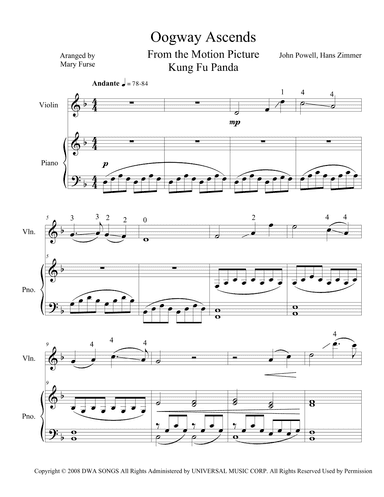 Oogway Ascends (arr. Mary Furse)
