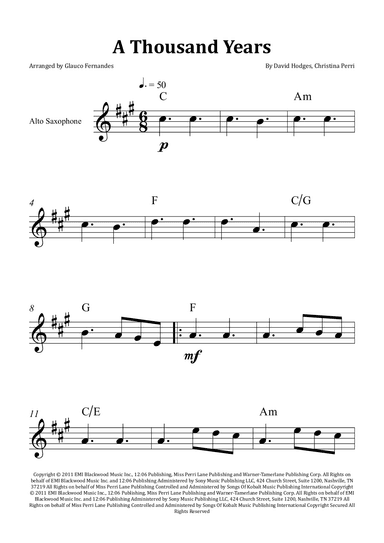 A Thousand Years (arr. Glauco Fernandes)