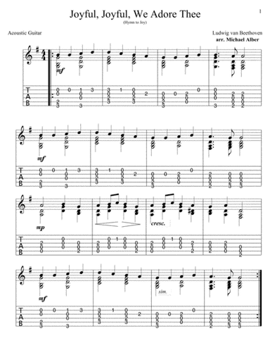 Joyful, Joyful, We Adore Thee (Ode to Joy) - Beethoven (arr. Michael M. Alber)