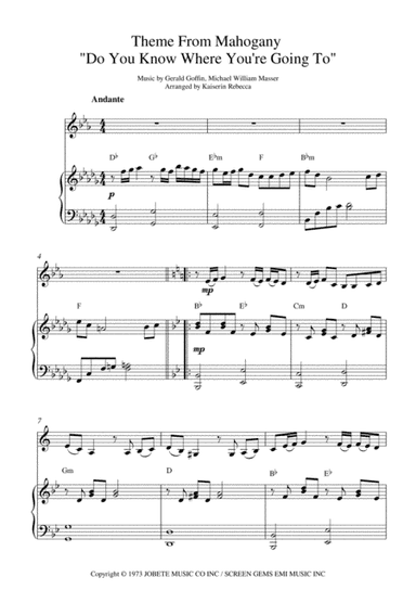 Do You Know Where You're Going To? (arr. Kaiserin Rebecca)