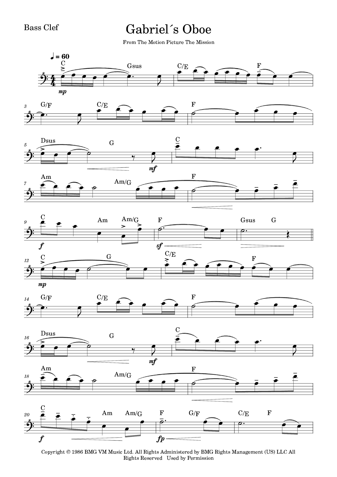 Gabriel's Oboe (arr. Fabio Eduardo de Oliveira)
