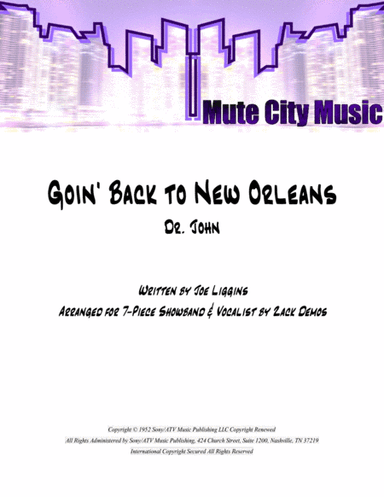 Going Back To New Orleans (arr. Zack Demos)