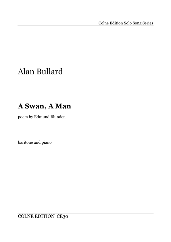 A Swan, A Man (baritone voice and piano)