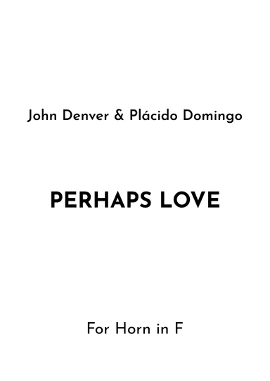 Perhaps Love (arr. Jireh J.)