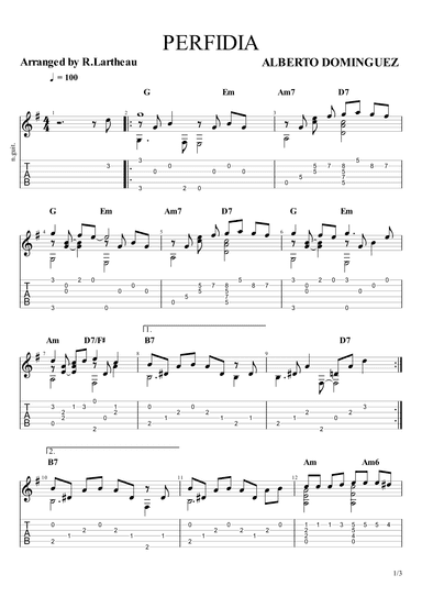 Perfidia (arr. Roger Lartheau)