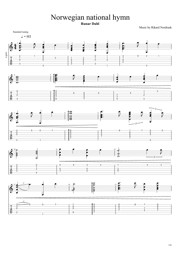 4 variations of the norwegian national hymn (arr. Runar Dahl)