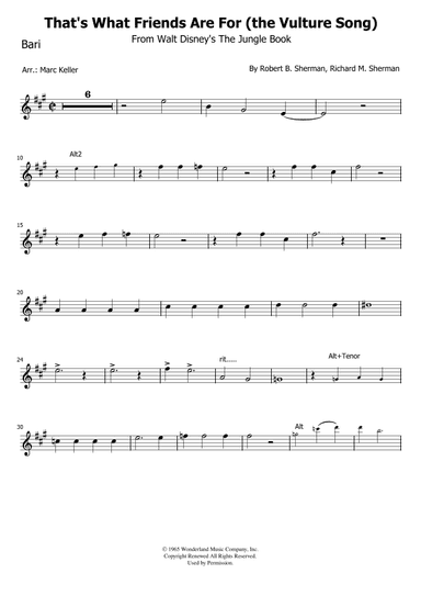 That's What Friends Are For (the Vulture Song) (arr. Marc Keller)