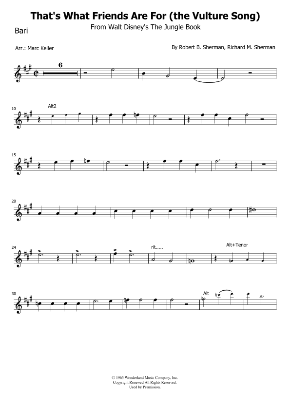 That's What Friends Are For (the Vulture Song) (arr. Marc Keller)