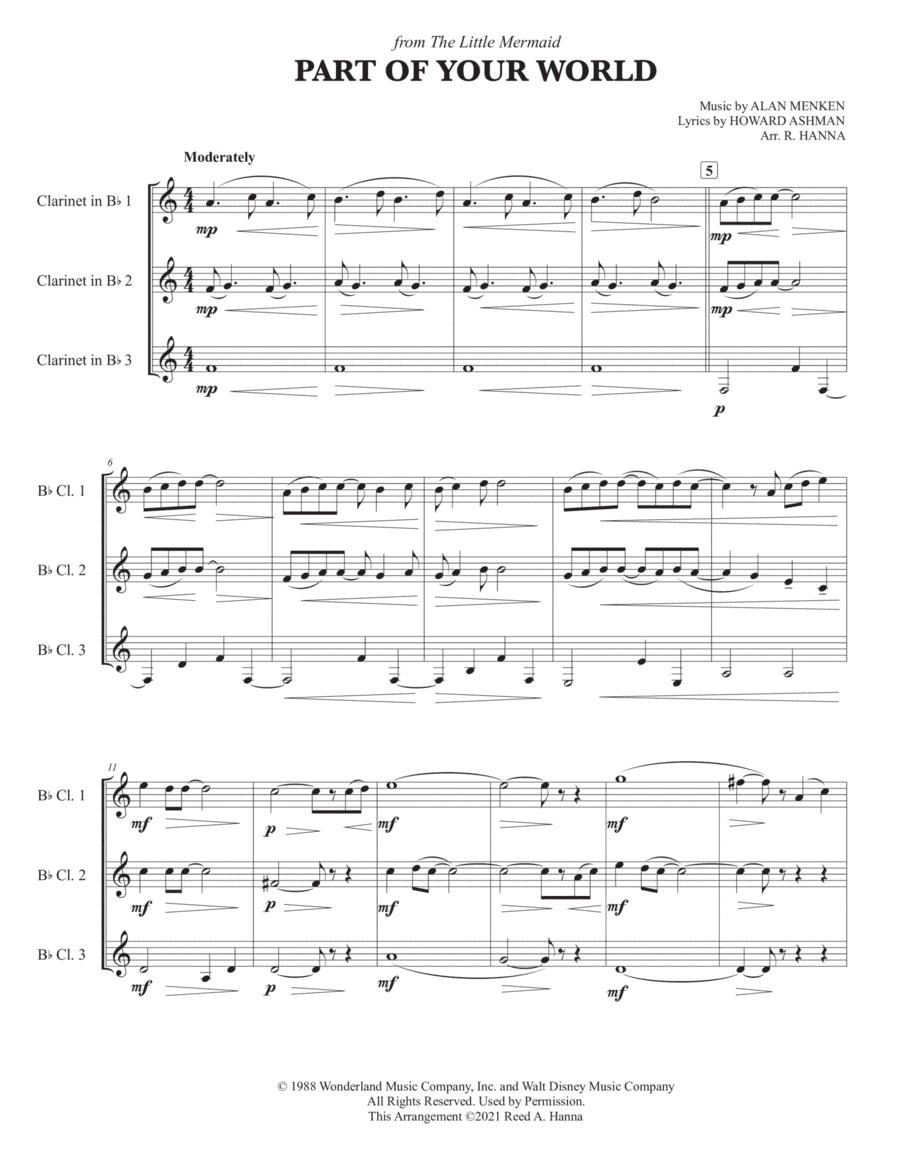 Part Of Your World (arr. Reed Hanna)