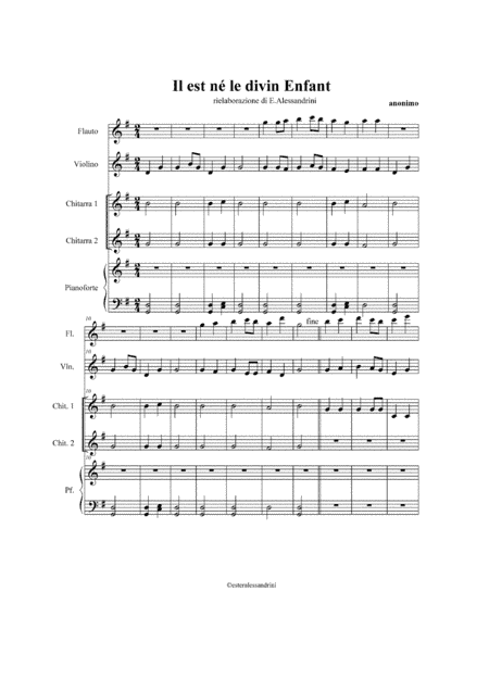 Il est ne le divin Enfant (arr. Ester Alessandrini)