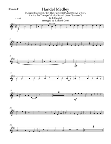Handel Medley (arr. Richard Cook)