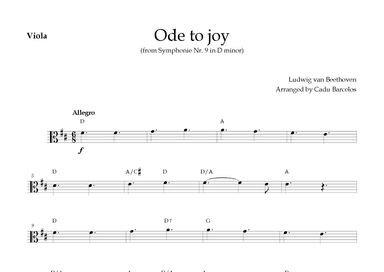 Ode to joy - Beethoven Viola Chords (arr. Cadu Barcelos)