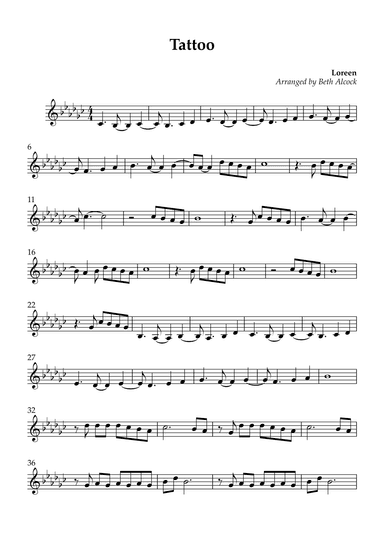 Tattoo (arr. Beth Alcock)